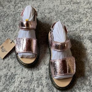 Dr Martens Pink Metallic Romi J Sandals Size 2 New